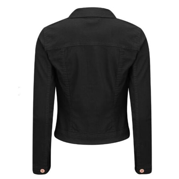 Vero Moda Vietta Black Denim Jacket Women's XS - Picture 2 of 13